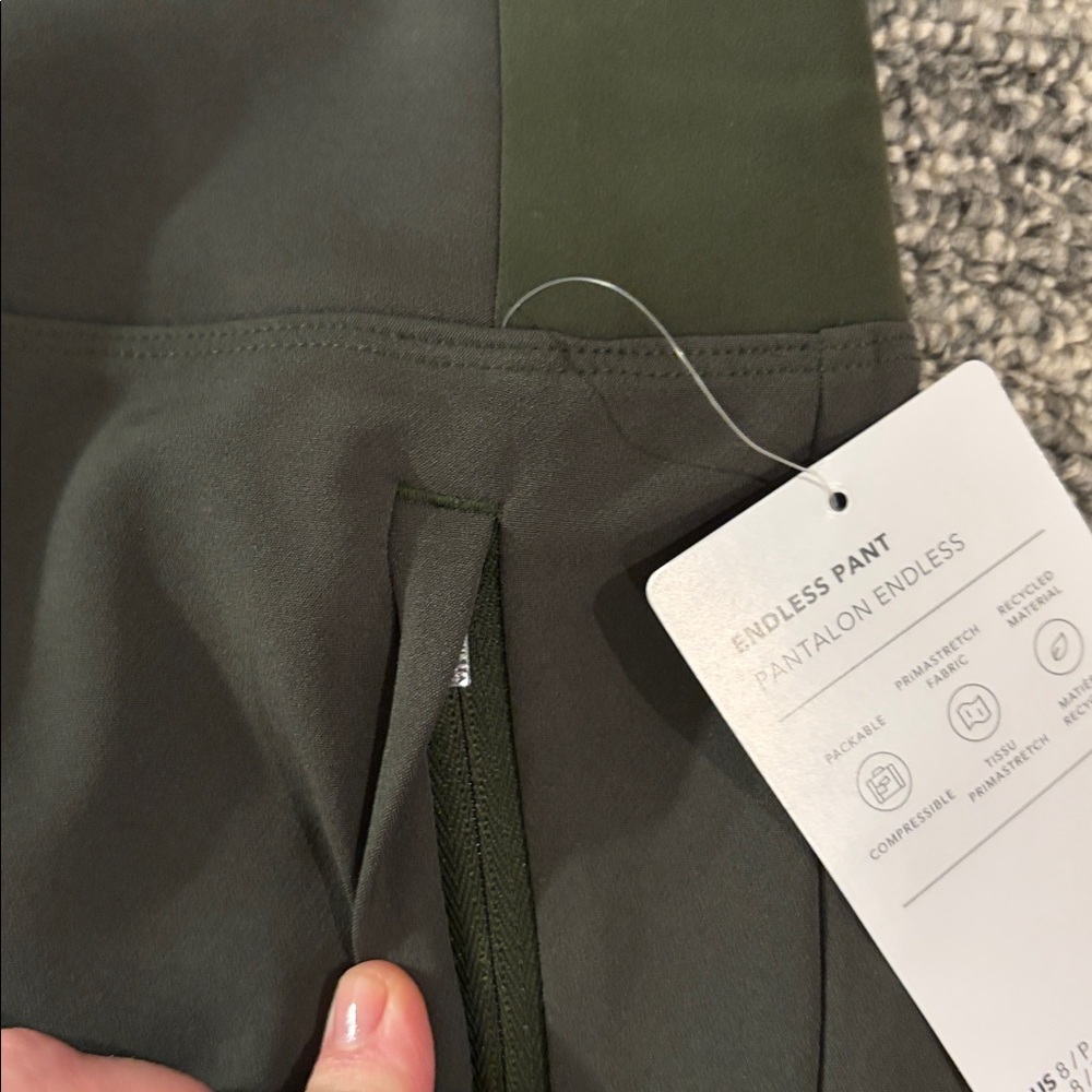 NWT Athleta Petite Olive Green Endless Pant Sz 8P - Picture 6 of 11